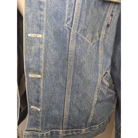 90s Vintage Disney Mickey embroidered patchwork jean button jacket M - Picture 8 of 10